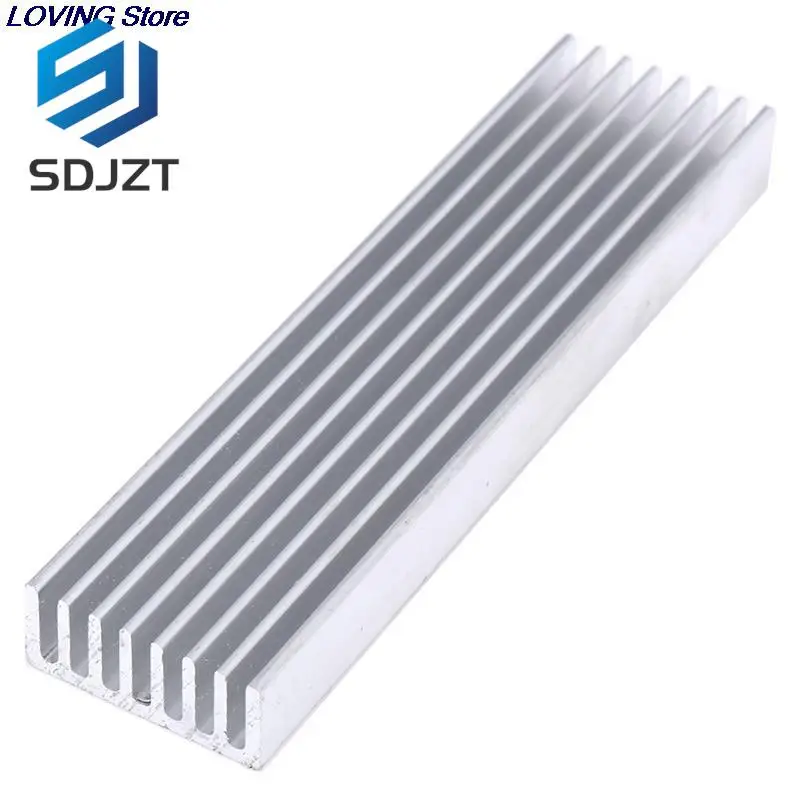 

Extruded Aluminum Heatsink For High Power LED IC Chip Cooler Radiator Heat Sink Drop Ship 100*25*10mm