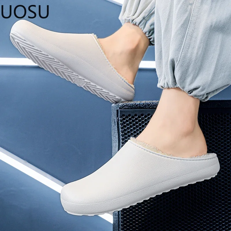 Winter Slippers for Men Lightweight Couple Men\'s Home Lipper EVA  Breathable Anti-slip Man Shoes Casual Fashion New Style UOSU