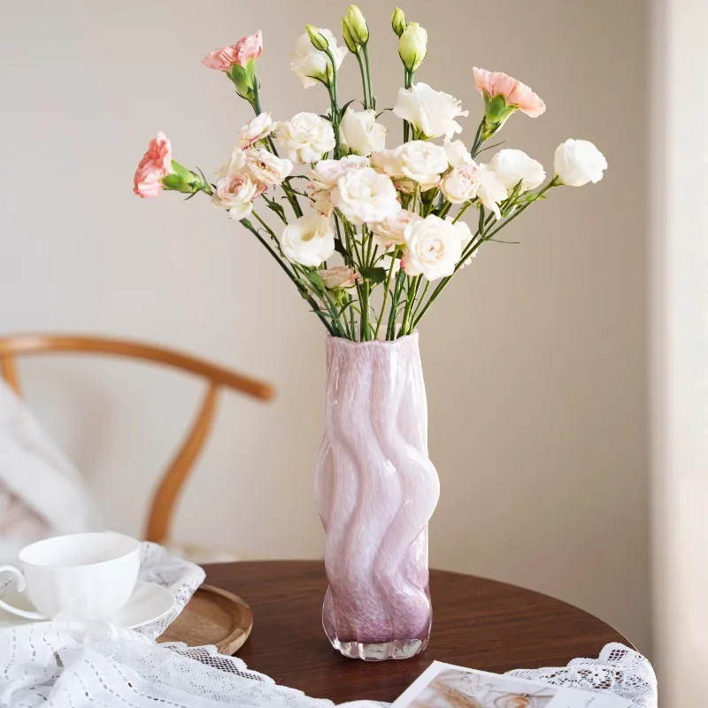 Vase French Light Luxury Simple High Sense Living Room Hydroponic Flower Arrangement Decorative Ornament Floreros Altos 2026