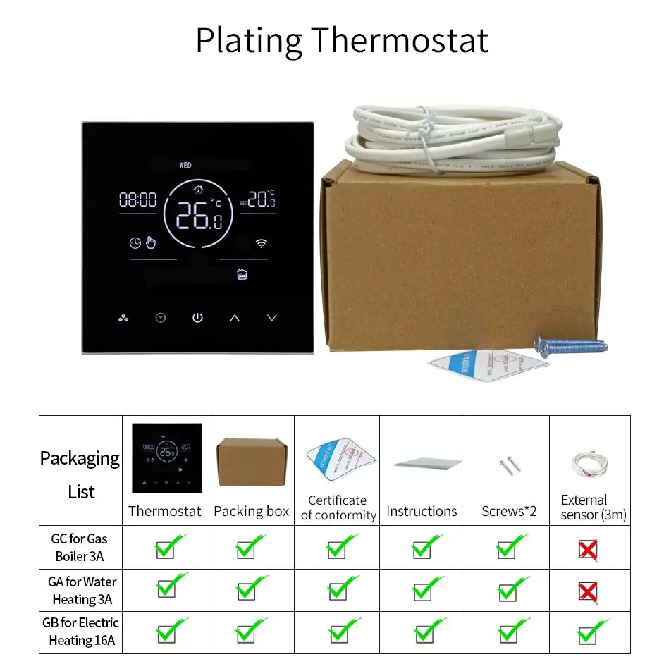 Imagem -06 - Termostato de Aquecimento Inteligente com Display Lcd Chapeamento Wifi Controle de Voz Alexa Tuya Alice Elétrico Piso Dágua Yj509-d