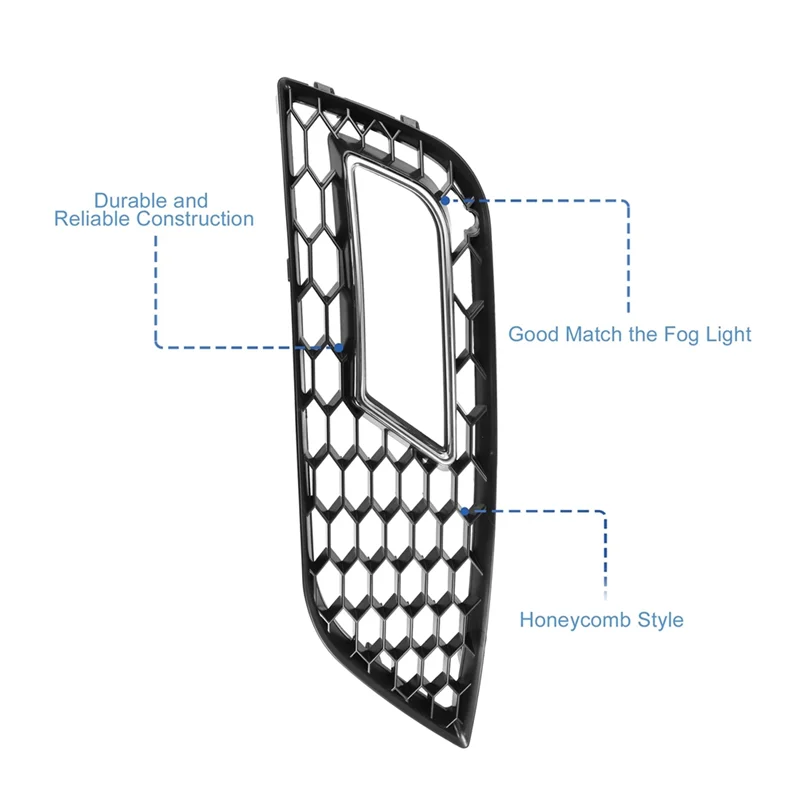 ABGR-Carfog ランプベゼルメッシュグリルバンパー下部メッシュグリルメッキトリム A4L B9 13-15 8K0807681K 8K0807682K Pa に適しています