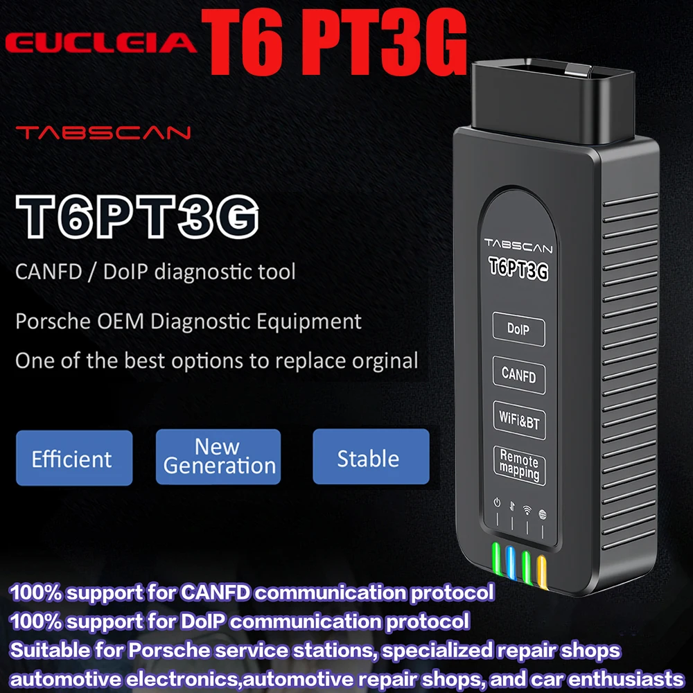 Professional For Porsche TabScan T6 PT3G CANFD DolP Diagnostic Tool New Generation OEM Diagnosis VCI Remote Mapping OBD2 Scanner