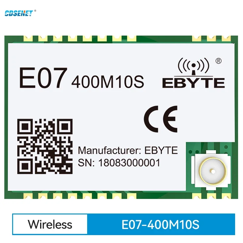 

Приемопередатчик CC1101 433 МГц, радиочастотный модуль CDSENET E07-400M10S 10 мВт, параметры SPI, 433 МГц, отверстие для штампа CC1101