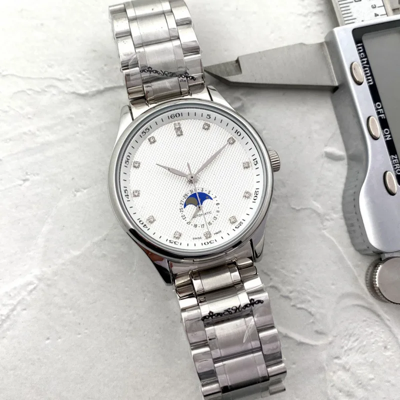 2025 relógio de negócios automático de luxo masculino aço inoxidável cristal safira à prova dwaterproof água 100m esqueleto dial data exibição