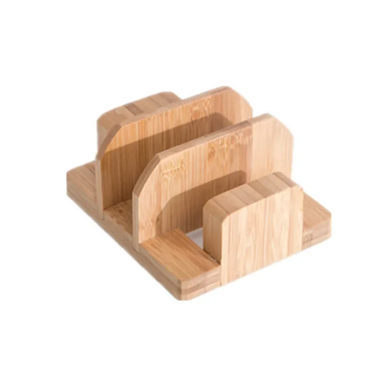 Multifunctional Durable Creative Bamboo Cutting Board Storage Rack Pot Lids Holder Kitchen Supplies Gadgets For Restaurant