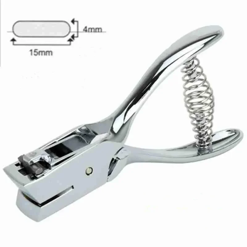 Badge ID Card Hole Puncher Oval Slot Punch Paper Cutter Planner Scrapbooking Tool Office Stationery School Supplies