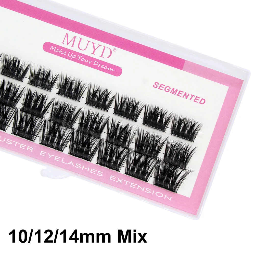 New Russian 3D fluffy natural segmented eyelashes bundle false extension eyelashes DIY natural independent eyelashes makeup tool