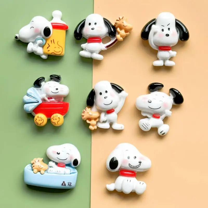 miniso diy accessories Snoopy anime cute girl Cartoon 2pcs decorate Refrigerator magnet innovation Glossy manual gift wholesale