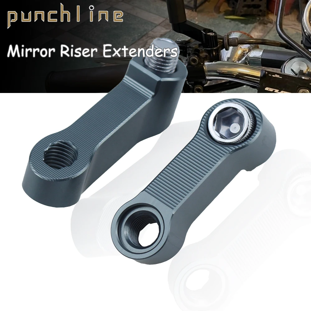 For CROSS CUB50 CC110 CT125 Hunter Cub Trail 125 CT110 Hunter Cub Mirror Riser Extenders Spacers Extension Adapter Adaptor