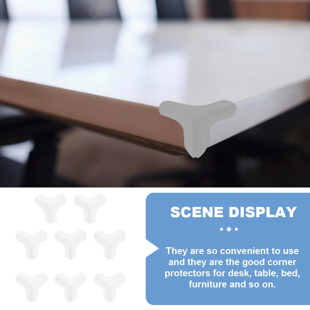 8 قطع من واقيات الصدمات الآمنة، واقيات حواف متينة، تصميم شفاف للأطفال وكبار السن، واقي مصد منزلي
