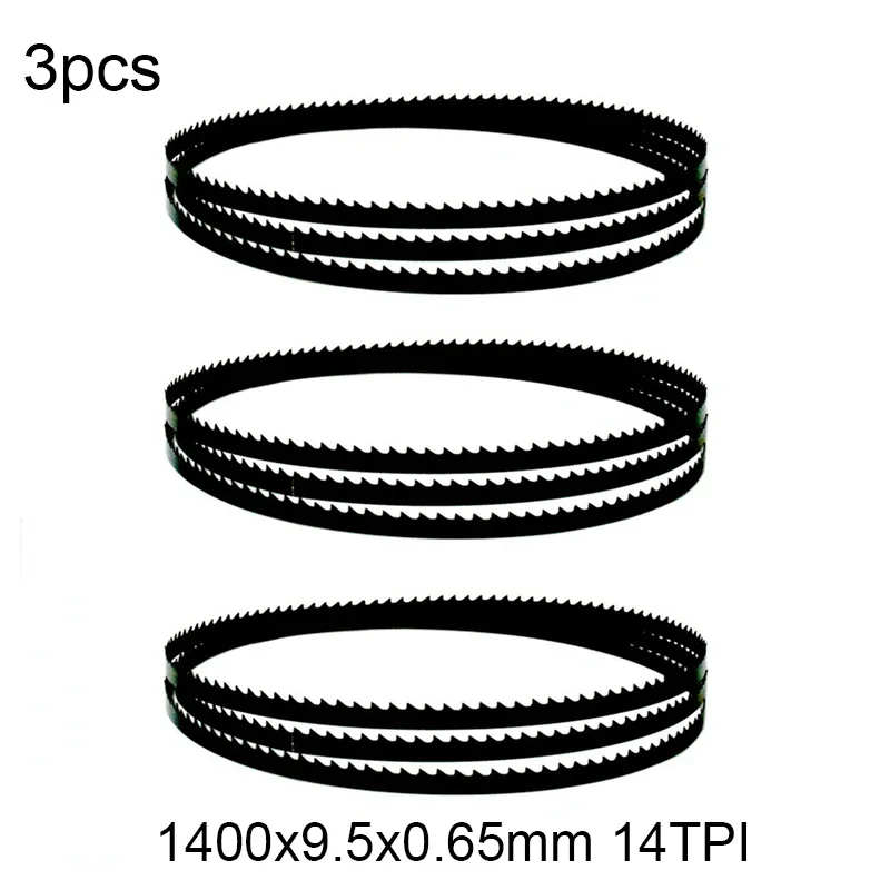 3 adet Şerit Testere Bıçakları 1400mm * 9.5mm * 0.65mm 14TPI Ağaç İşleme Araçları Aksesuarları Ahşap Kesme