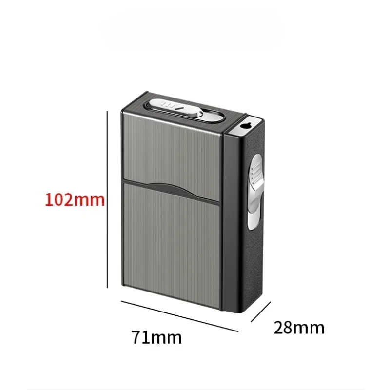 Electronic USB Light-emitting Three-in-one Multifunctional Gas Electric Cigarette Case Lighter  Pieces Inflatable Cigarette Case