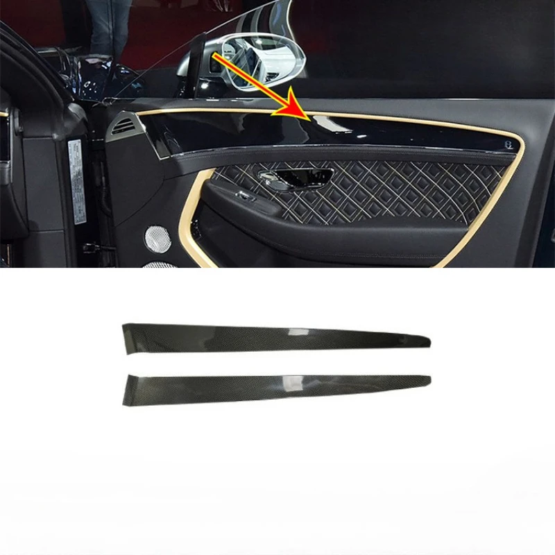 

For Bentley Continental GT true Real Dry carbon fiber door panel decoration stickers automotive interior part modification 20-24