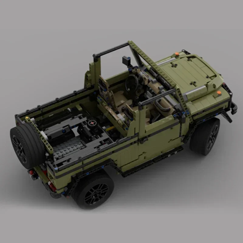 Briques de construction Moc, modèle de voiture militaire, véhicule blindé tout-terrain, blocs modulaires, cadeaux, jouets pour enfants, assemblage de bricolage