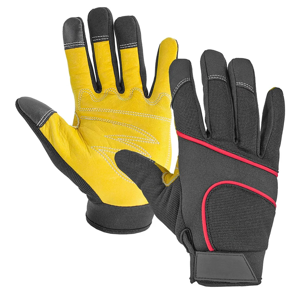 

The new 2024 safety gloves, work gloves, made of cow split leather, with index finger reinforced palm work gloves, are customize