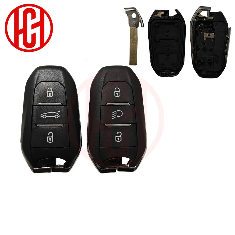 3 أزرار حافظة مفاتيح السيارة لبيجو 208 301 308 508 3008 5008 سيتروين C3 C4 C4L C5 بيكاسو DS5 DS6 سيارة مفتاح بعيد قذيفة #1