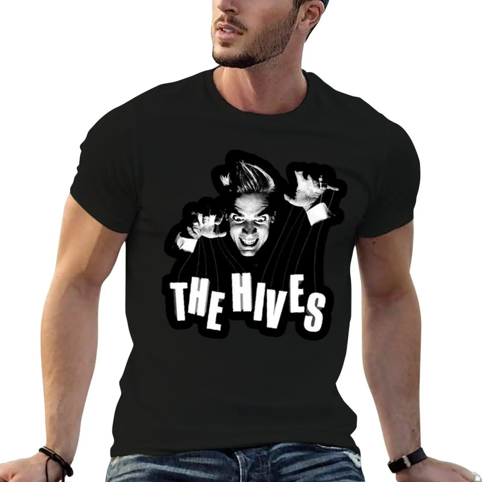 THE HIVES MUSICWORK T-Shirt Vintage Print Crew Neck Tee