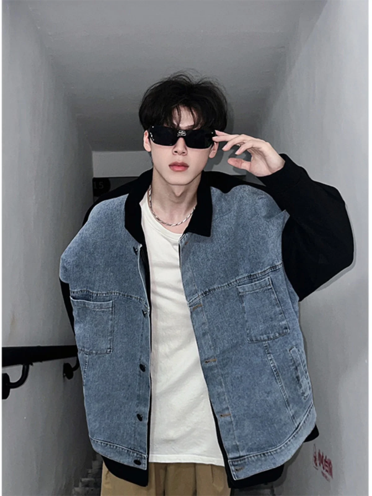

Men's Baseball Sle Plaid Woolen Jaet ort CleanFit Spring Autumn Faionable Casual Outerwear Polyester Fiber Windproof