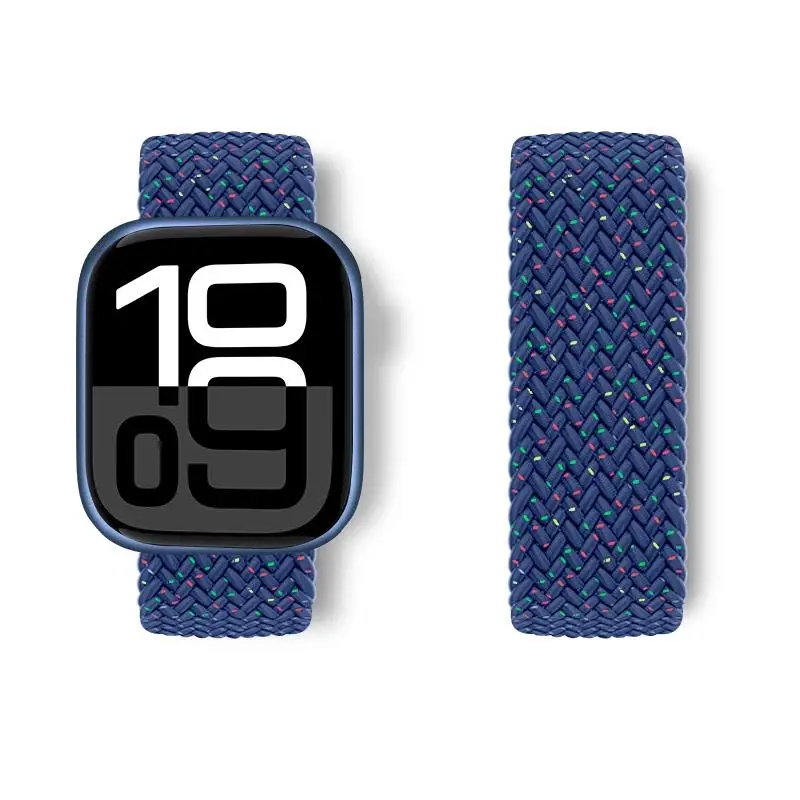 الفرقة لساعة أبل مضفر حلقة منفردة 44 مللي متر 45 مللي متر 46 مللي متر 42 مللي متر 40 مللي متر 41 مللي متر الترا 49 مللي متر سوار كوريا سلسلة 9 10 7 8 3 5 SE 6 الأشرطة