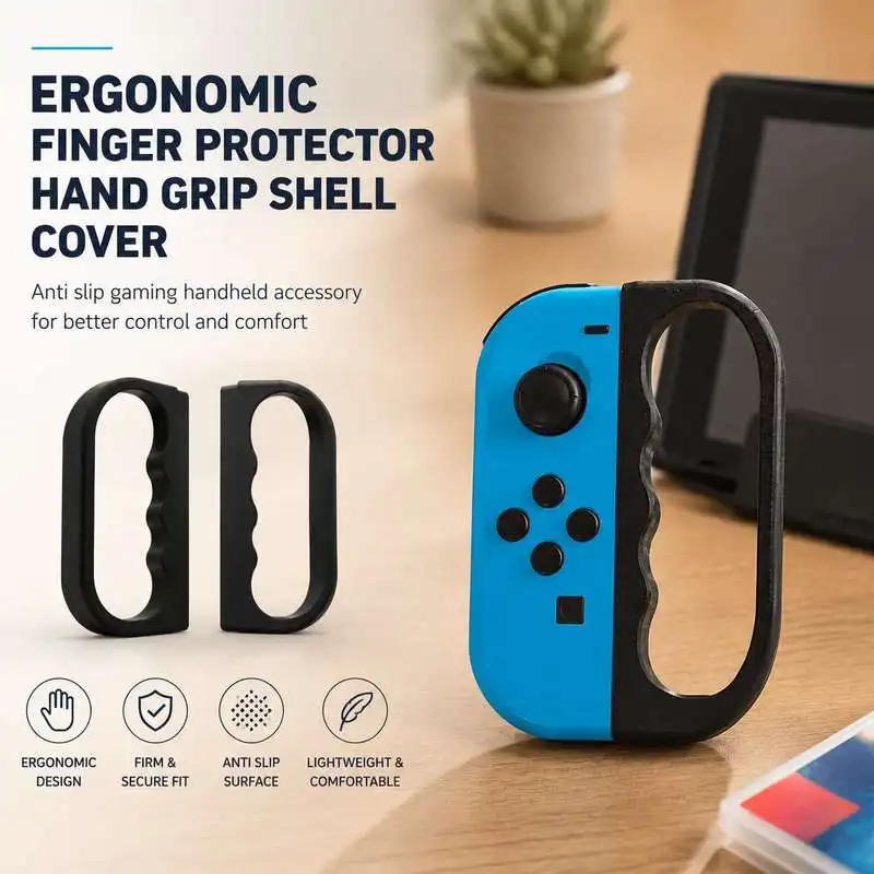 Ergonomic Finger Protector Hand Grip Shell Cover For Game Controller Anti Slip Gaming Handheld Accessory