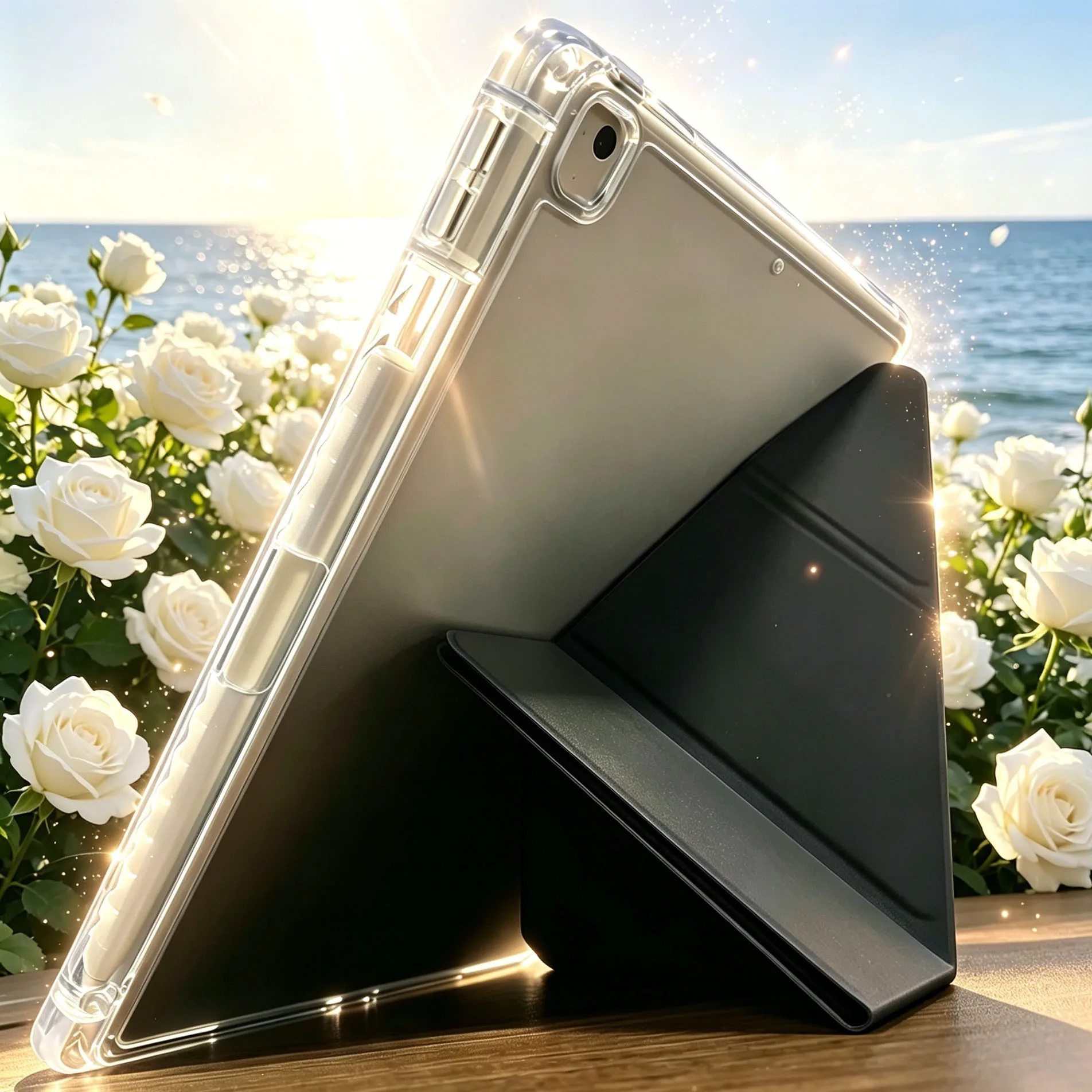 3+Y Fold iPad Flip Case, Compatible with iPad 10th/11th Gen 2025, iPad 7/8/9 Gen 10.2 Inch, iPad Air 4/5/6/7 11 Inch, iPad Air 2
