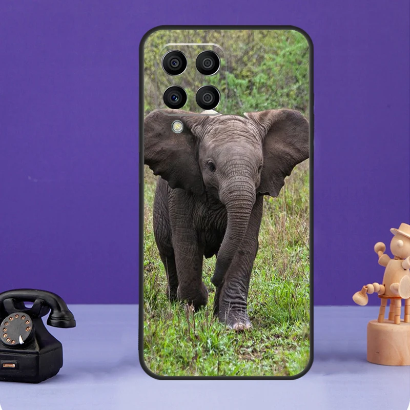 African Elephant Silhouette Case For Samsung Galaxy M54 M34 M14 M21 M31 M51 M12 M32 M52 M13 M33 M53 M30s M31s M20 M55