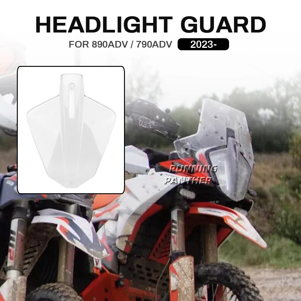 

NEW Motorcycle Front Head Light Headlight Guard Transparent Protection Cover For 790 890 Adventure ADV 790ADV 890ADV 2023 2024