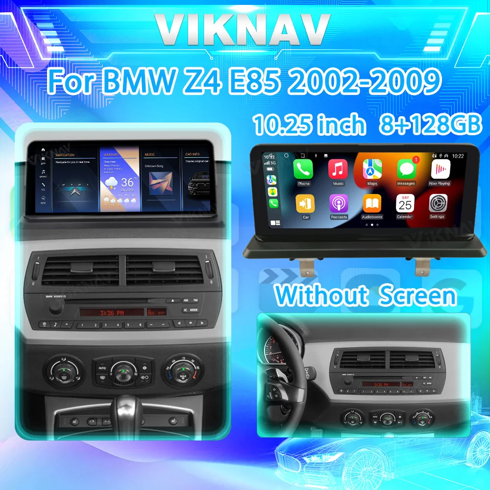 

Автомагнитола Viknav, 10,25 дюйма, Android 13, для BMW Z4 E85 2002-2009, оригинальный автомобиль, без экрана, GPS-навигация, автомобильная стереосистема, мультимедиа