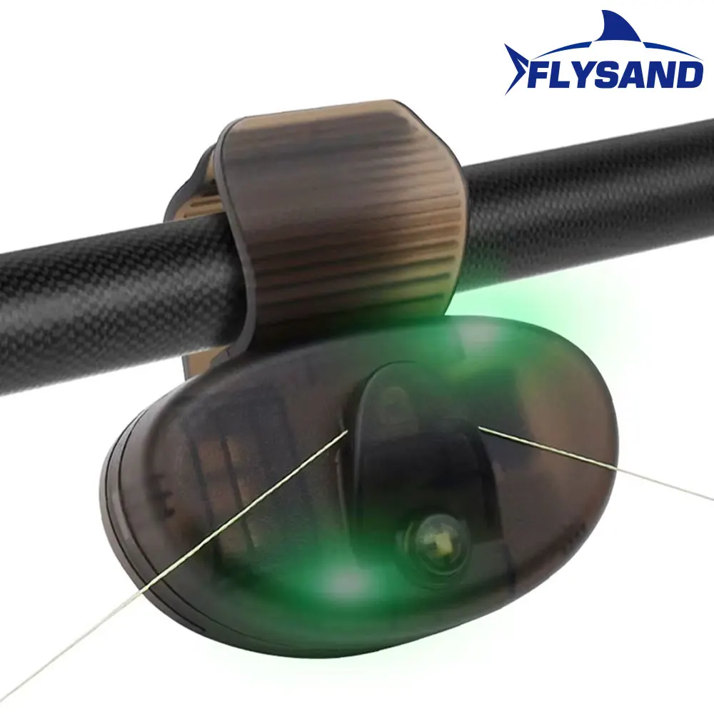 FLYSAND Fishing Fish Bite Alarm Electronic Buzzer Fishing Rod Loud Siren Daytime Night LED Indicator With Battery