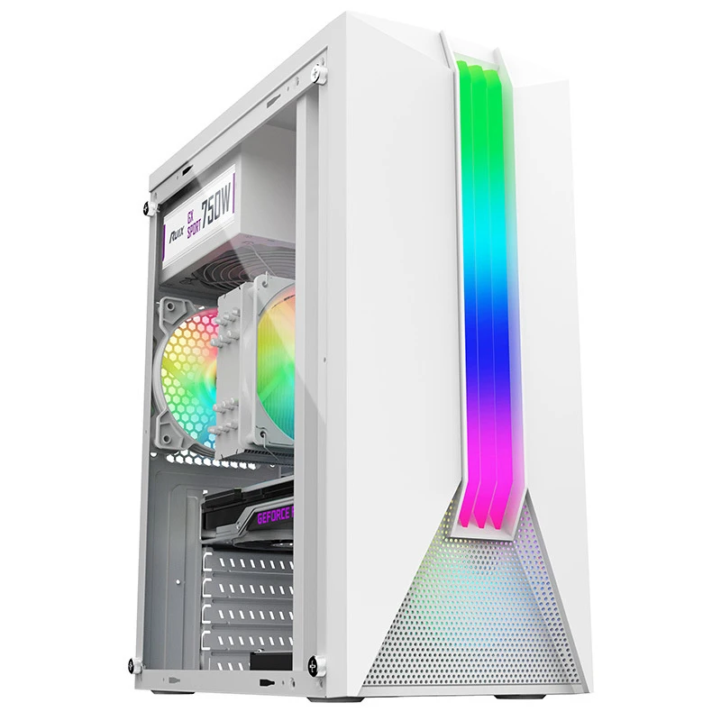 Transparent Computer Case PC Tower With RGB Atmosphere Lamp For ATX/M-ATX/ITX Motherboard 270mm Graphic Card USB SSD HDD