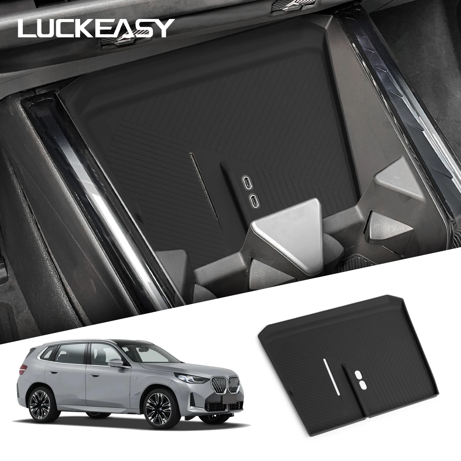 for BMW X3 2025 Wireless Charging Pad Center Control Anti-slip Mat Car Interior Accessories Phone Charger Mat Protective Pad
