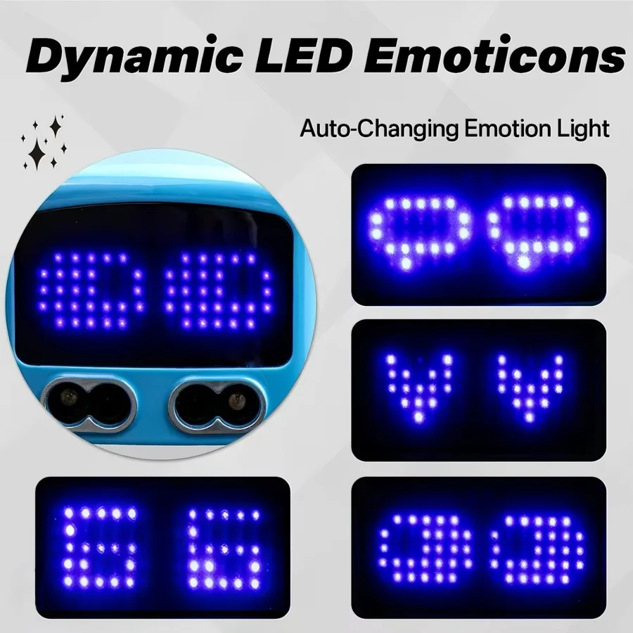 Mini bus RC, contrôlé par RC avec 4 modes de jeu, expressions automobiles amusantes et cadeau idéal pour les enfants