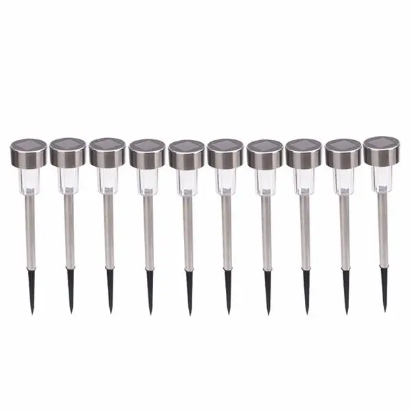 

10pcs 5W High Brightness Solar Power LED Lawn Lamps with Lampshades White & Silver