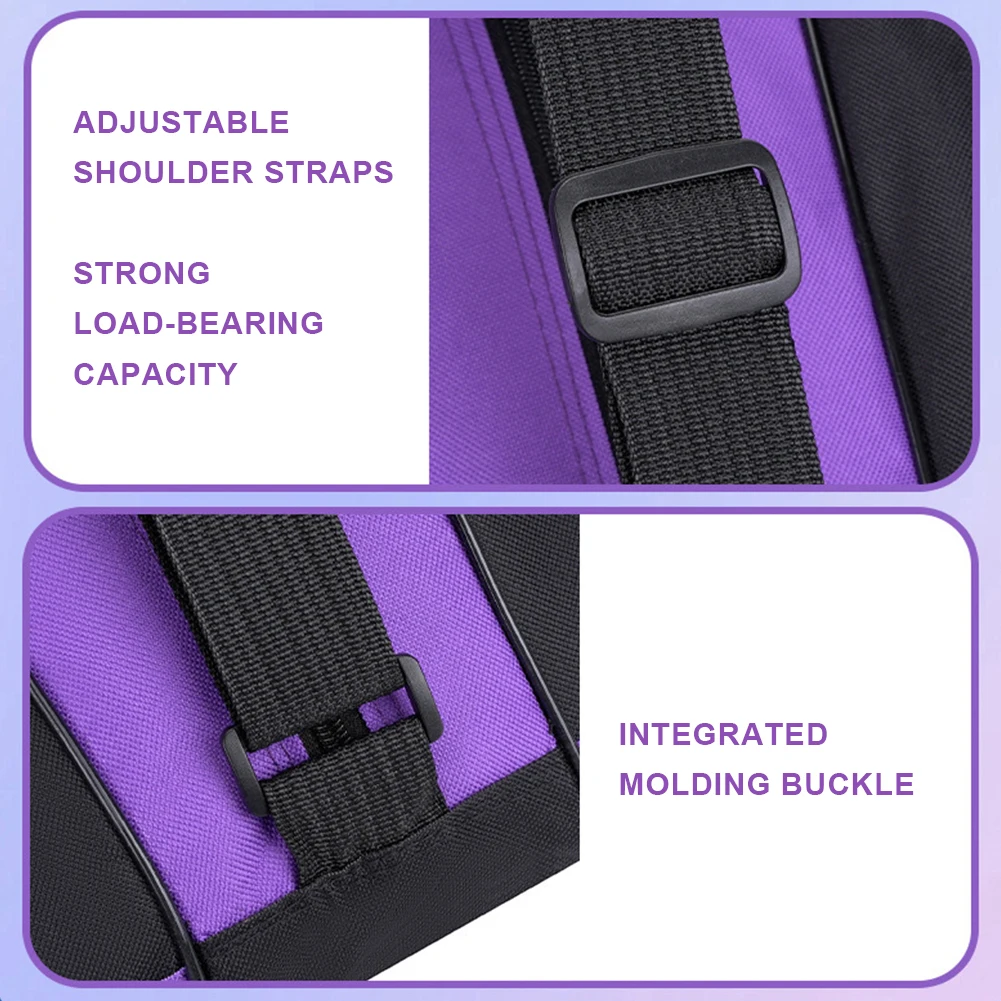 Portable Roller Skates Bag Large Capacity Adjustable Strap Ice-Skating Shoulder Bag Breathable Ski Snow Boots Ice Skating Bag
