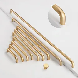 U-shaped kitchen cabinet handles black and gold dual-color multiple sizes cabinet door and drawer furniture handles