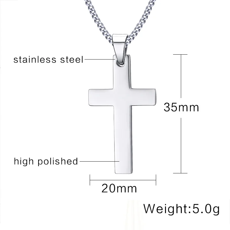 VNOX Classic Mens Cross Pendant Necklace 24\