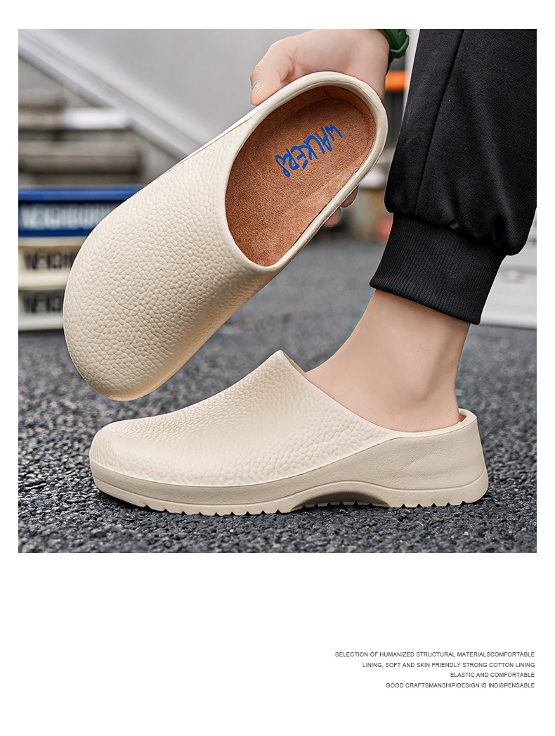 Hotel Kitchen Non-slip Oil-resistant Chef's Shoes Casual Flat Work Safe Men's Shoes Summer Breathable Comfortable Plus Size 47