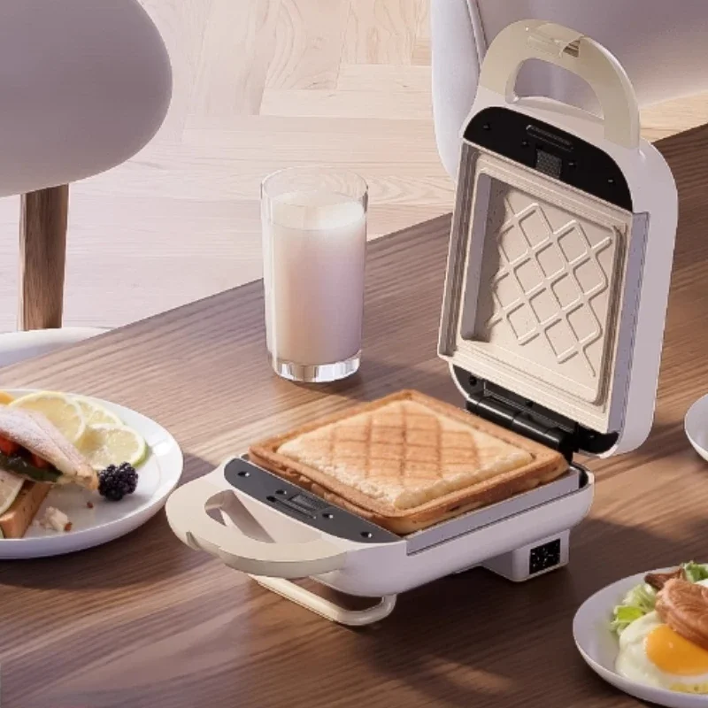 Small Toast Waffle Toaster Up and Down Heating Tube New Home Kitchen Multifunctional Sandwich Breakfast Press Edge