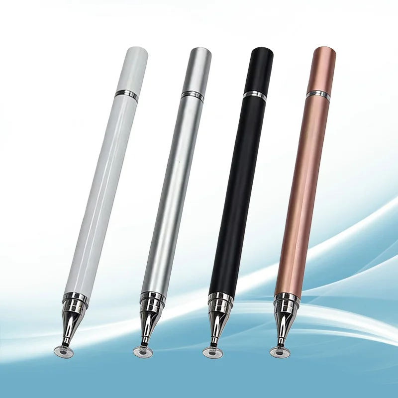 Disc Stylus Pencil & Ballpoint Pen 2 in 1 Universal Stylus Pen For All Tablet  Touch Screen / Smartphone