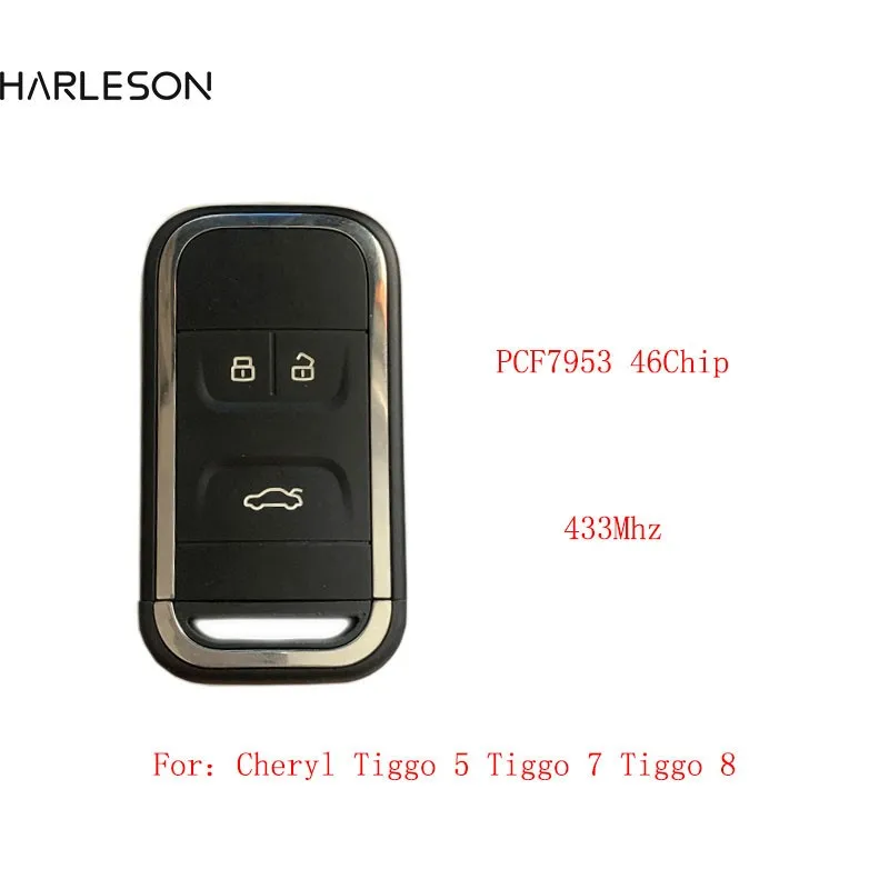 

3 Button Car Keyless Smart Remote Key 434Mhz ID46 Chip for New Chery Tiggo 5 Tiggo 7 Tiggo 8 Arrizo 5 6 7 Intelligent Remote Key