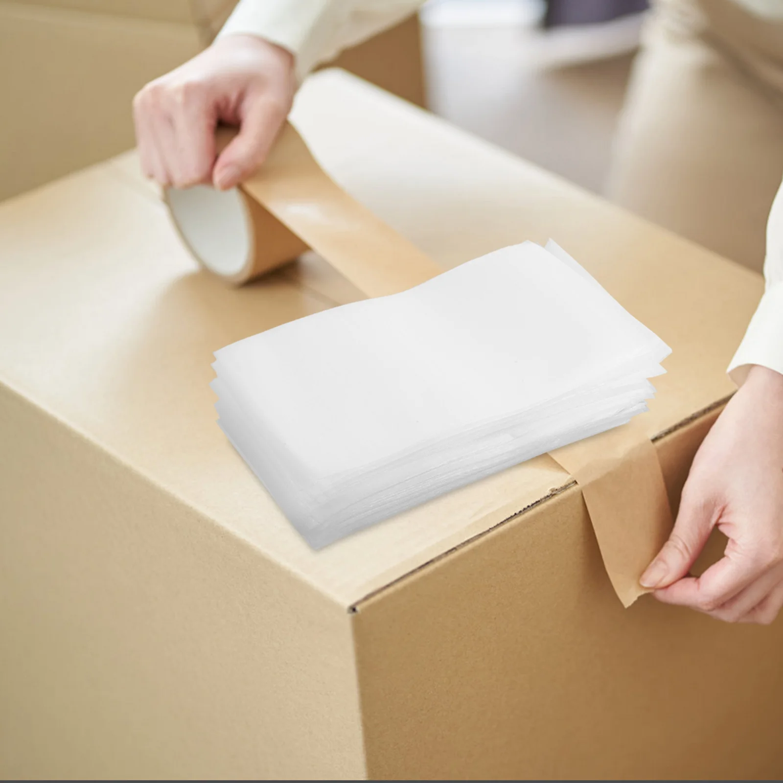 Pochettes d'Emballage pour Tasses, Sachets de Rangement, Baume, Mousse, Blanc, pour Enfant, 100 Pièces