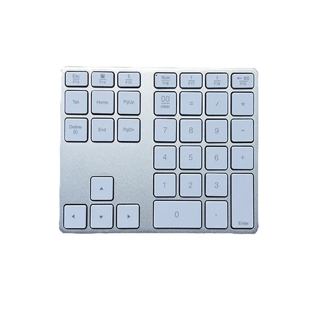 Wireless Numeric Keypad 35 Keys Digital Keyboard for Accounting Teller Windows IOS Mac OS Android PC Tablet Laptop Bluetooth 5.0