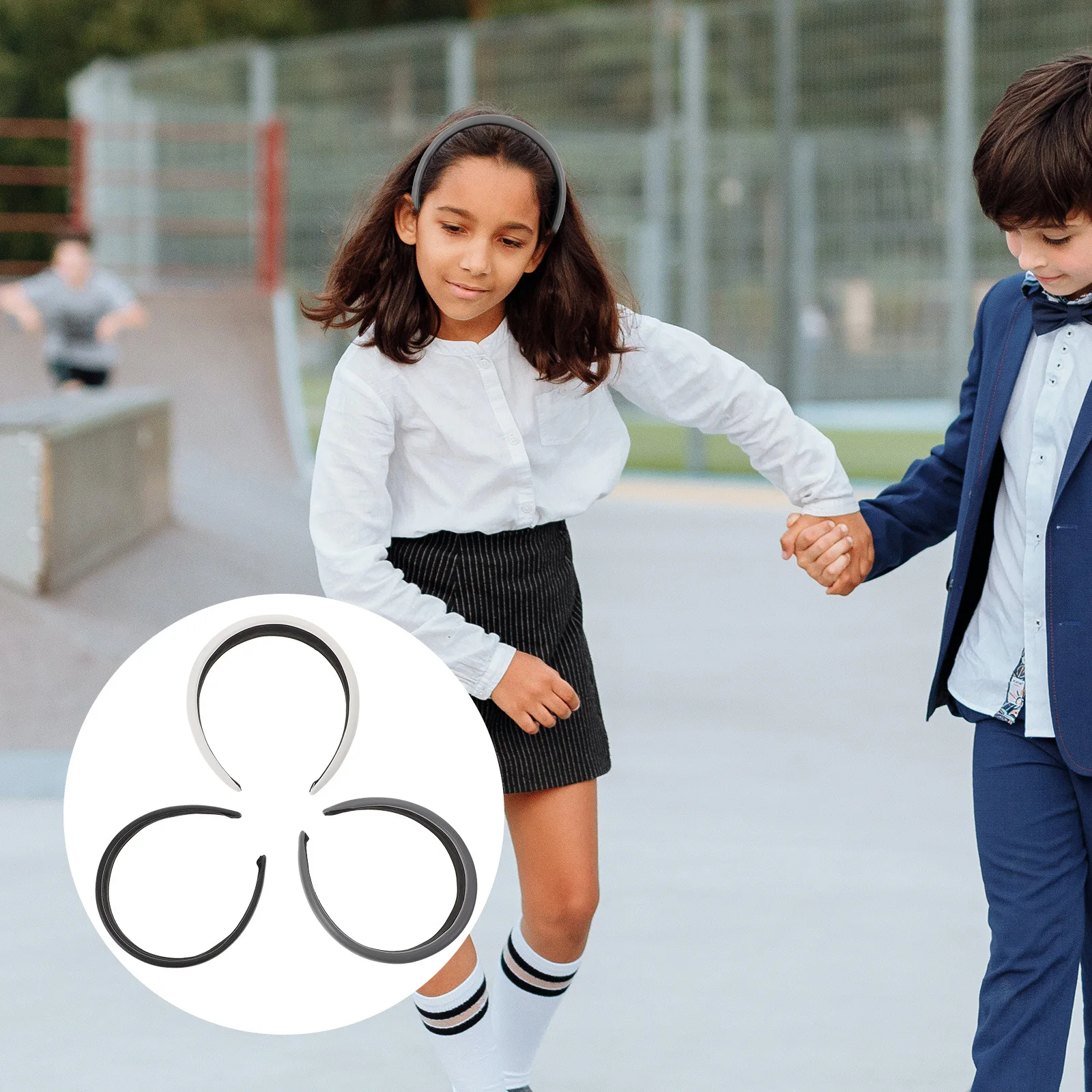 

3Pcs PU Headband Women Simple Solid Color Hair Accessory Comfortable Stretchy No Crease Makeup Shower Sports Home Garden Use