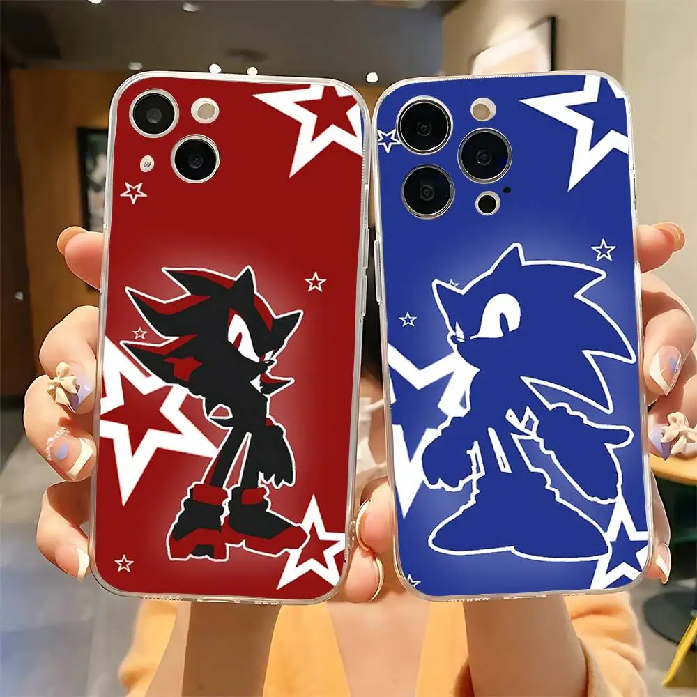 

Cool-S-sonic-S-the Hedgehog-S Phone Case Luxury Soft Transparent Case For IPhone 17 16 15 14 13 12 11 Pro Max Mini Bumper Cove