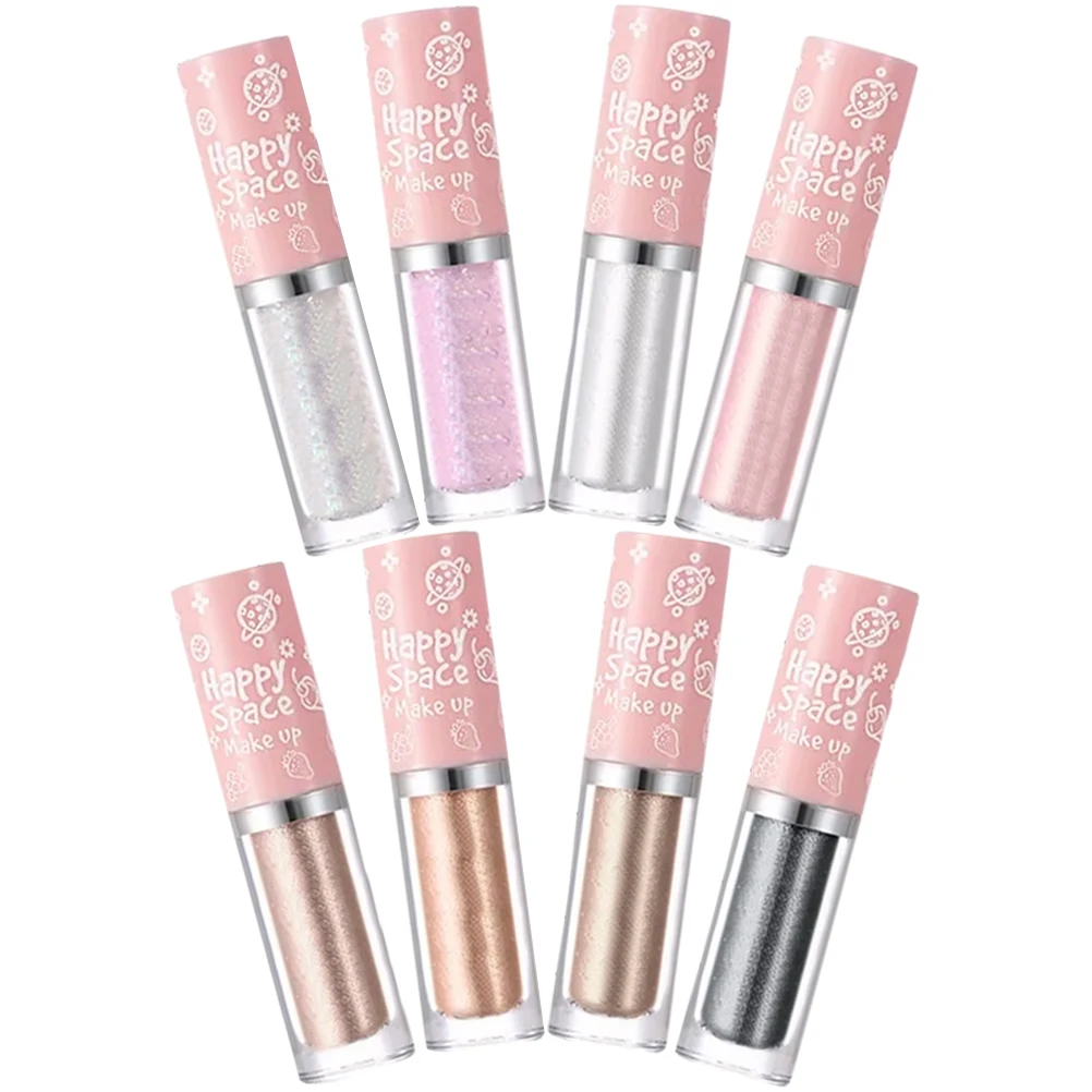 Juego de sombras de ojos, 8 Uds., barra de sombra de ojos con brillo líquido para maquillaje, pigmento brillante resistente al agua para fiesta y Festival