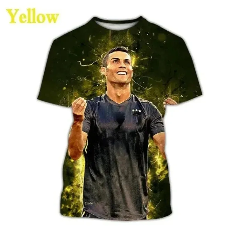 Cristiano Ronaldo Summer Fashion New T-Shirt Football Casual Round Neck Men Women Printing Plus Sized Sport Short Sleeve T-Shirt