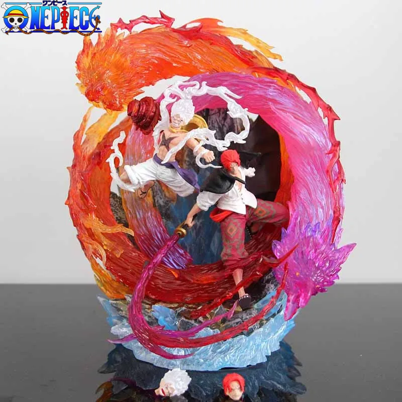 

One Piece Nika Luffy Gk Manchi Red And White Red Hair Shanks Anime Figures Double-Headed Eagle Model Ornaments Collectible Toys