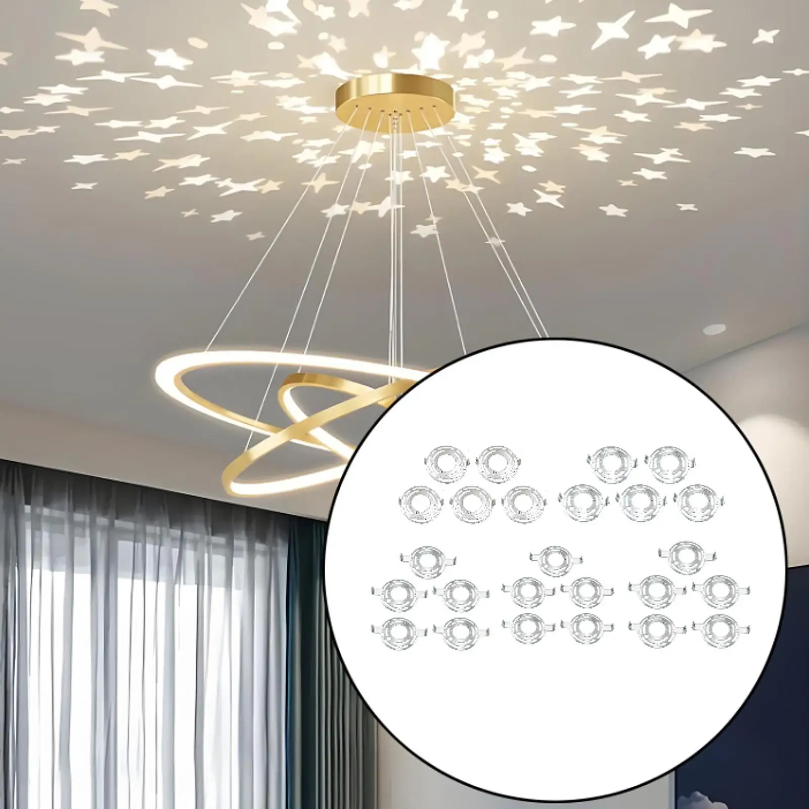 5-częściowy oprawka oświetleniowa, płyta poprzeczna i płyta sufitowa do lampy wiszącej