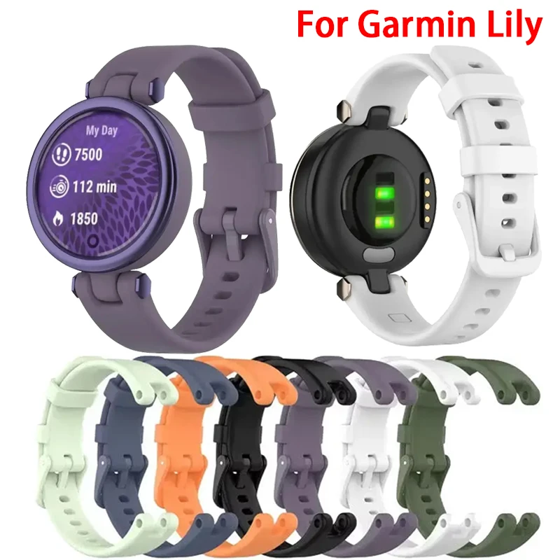 حزام معصم رياضي من السيليكون لساعة Garmin Lily الذكية، سوار بديل لملحقات حزام ساعة Garmin Lily
