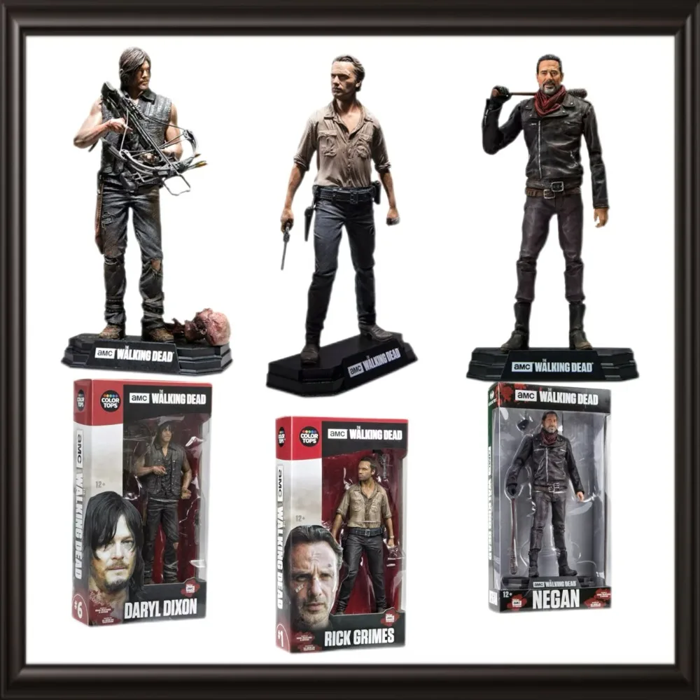 NEW Hot 15cm The Walking Dead Season 8 Rick Grimes Daryl Dixon Negan Action Figure Toys Collector Christmas Gift Doll with Box